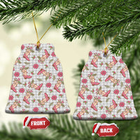 Gray Paniolo Palaka Hawaiian Cowgirl Christmas Ceramic Ornament - Polynesian Pride