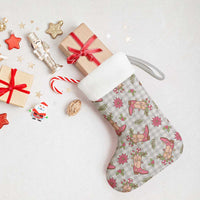 Gray Paniolo Palaka Hawaiian Cowgirl Christmas Stocking - Polynesian Pride