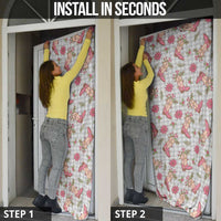 Gray Paniolo Palaka Hawaiian Cowgirl Christmas Door Cover - Polynesian Pride