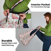 Gray Paniolo Palaka Hawaiian Cowgirl Christmas Grocery Bag - Polynesian Pride