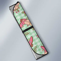Green Paniolo Palaka Hawaiian Cowgirl Christmas Auto Sun Shade - Polynesian Pride