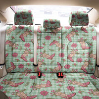 Green Paniolo Palaka Hawaiian Cowgirl Christmas Back Car Seat Cover - Polynesian Pride