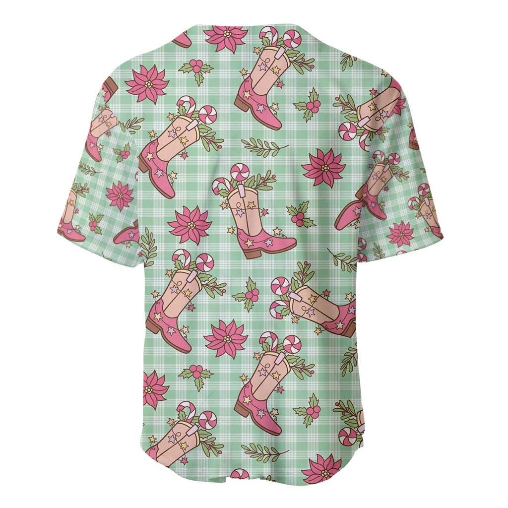 Green Paniolo Palaka Hawaiian Cowgirl Christmas Baseball Jersey - Polynesian Pride