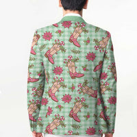 Green Paniolo Palaka Hawaiian Cowgirl Christmas Blazer - Polynesian Pride