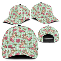 Green Paniolo Palaka Hawaiian Cowgirl Christmas Classic Cap - Polynesian Pride