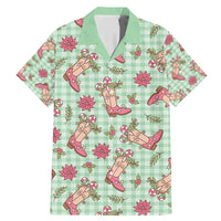 Green Paniolo Palaka Hawaiian Cowgirl Christmas Family Matching Mermaid Dress and Hawaiian Shirt - Polynesian Pride