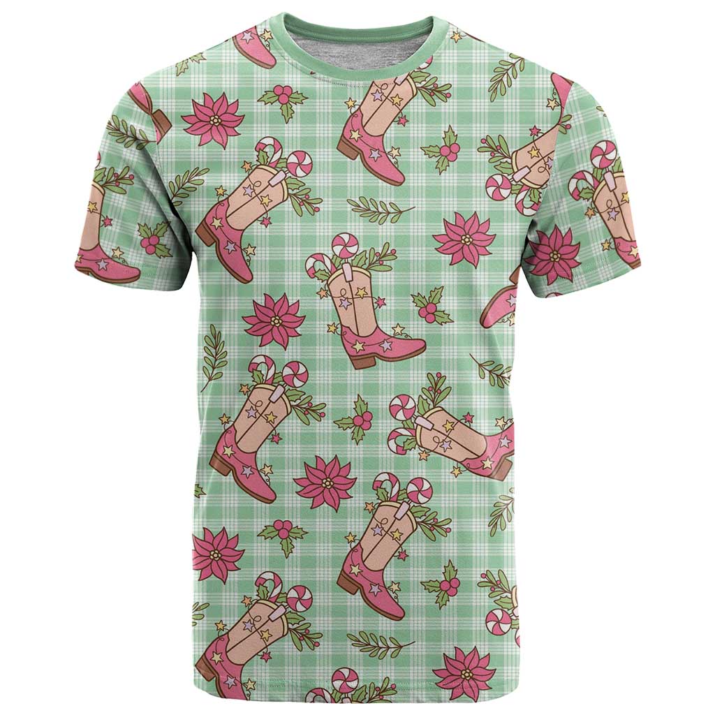 Green Paniolo Palaka Hawaiian Cowgirl Christmas T Shirt LT9 Green - Polynesian Pride