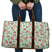 Green Paniolo Palaka Hawaiian Cowgirl Christmas Travel Bag - Polynesian Pride