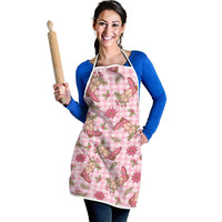 Pink Paniolo Palaka Hawaiian Cowgirl Christmas Apron - Polynesian Pride