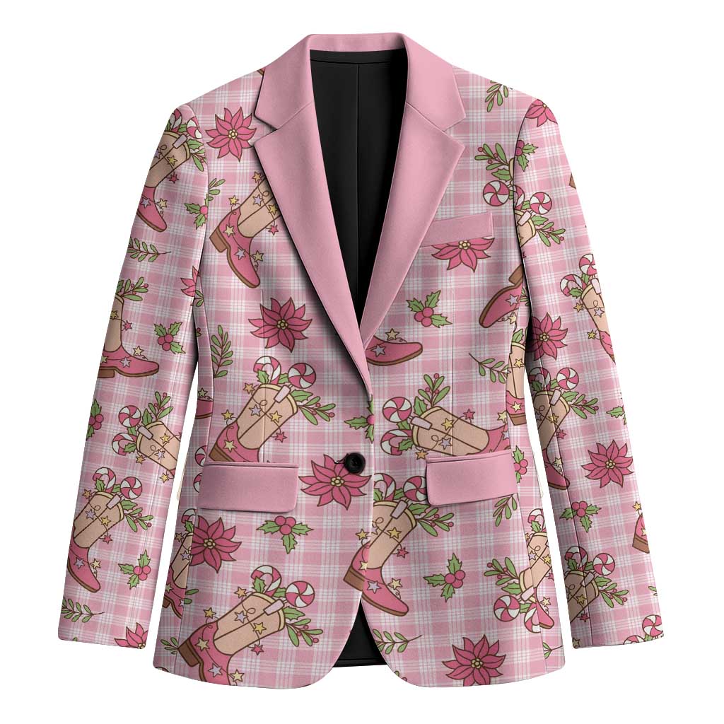 Pink Paniolo Palaka Hawaiian Cowgirl Christmas Blazer - Polynesian Pride