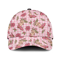 Pink Paniolo Palaka Hawaiian Cowgirl Christmas Classic Cap - Polynesian Pride