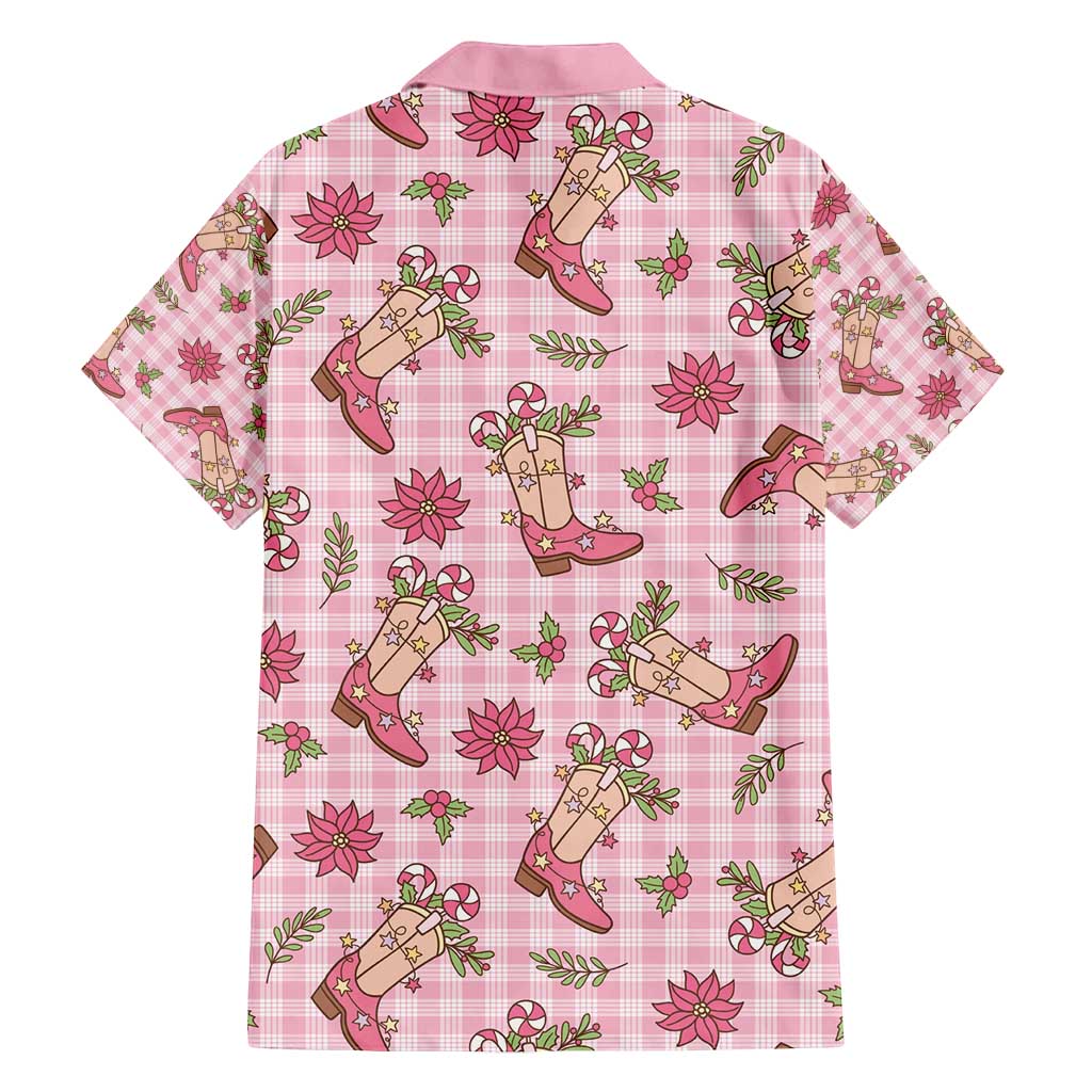 Pink Paniolo Palaka Hawaiian Cowgirl Christmas Family Matching Summer Maxi Dress and Hawaiian Shirt - Polynesian Pride