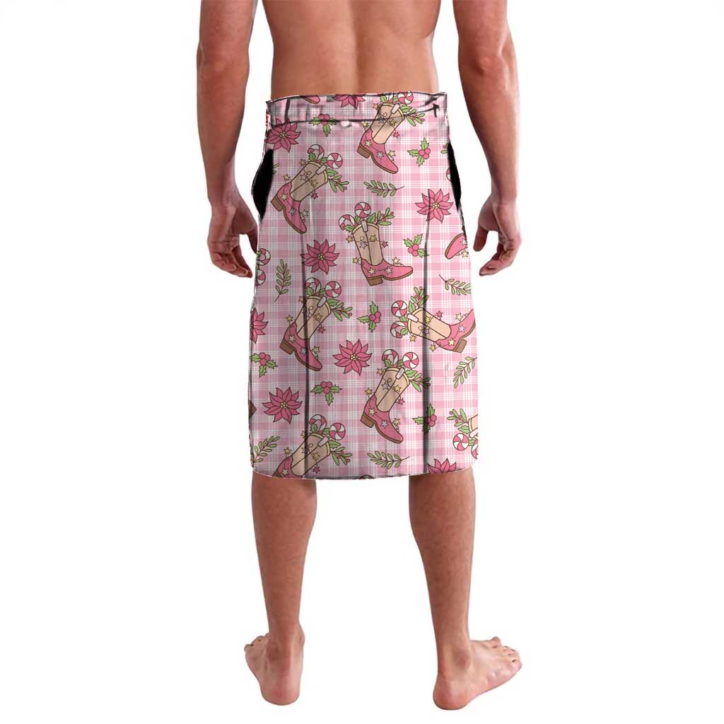 Pink Paniolo Palaka Hawaiian Cowgirl Christmas Lavalava - Polynesian Pride