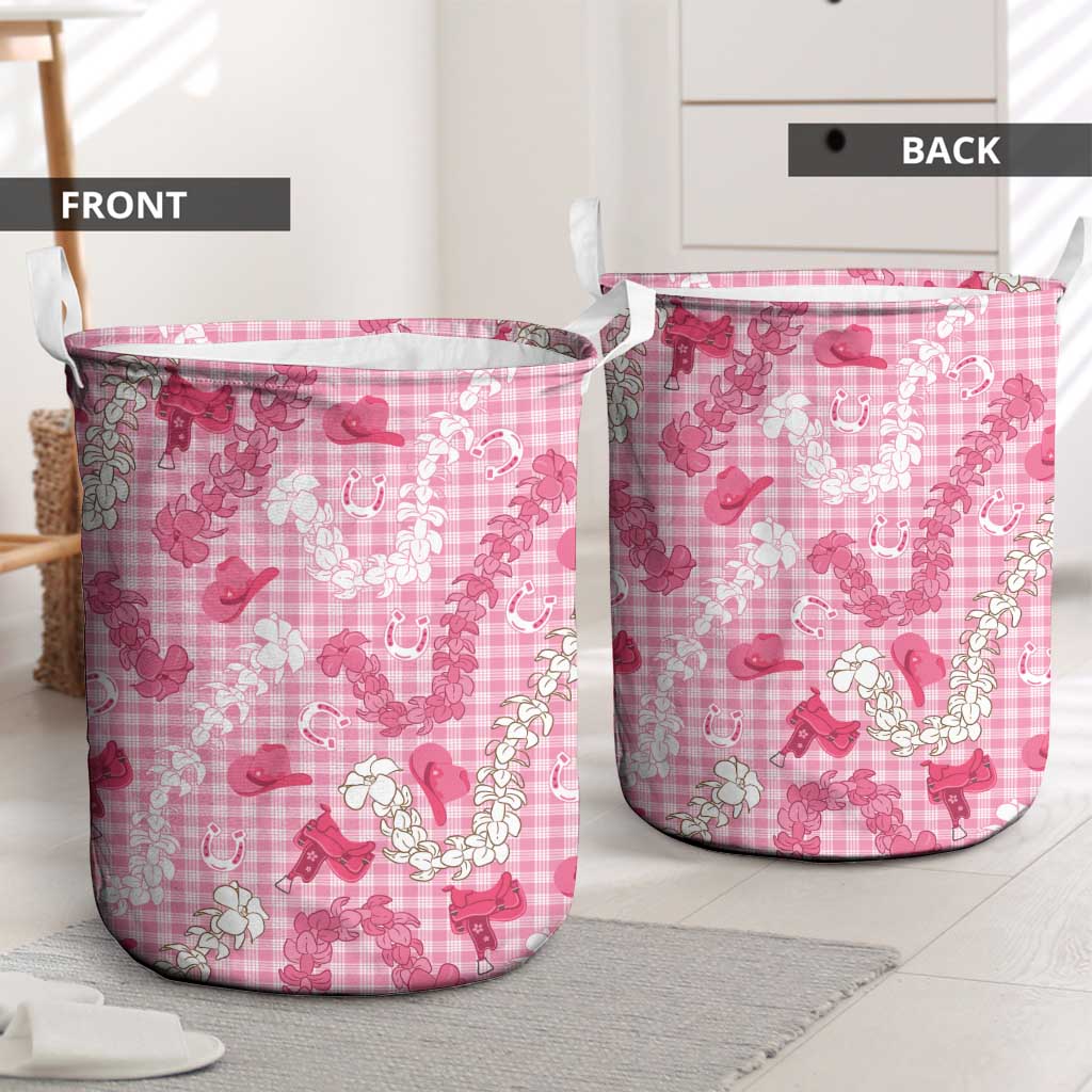 Paniolo Palaka Hawaiian Cowgirl Laundry Basket - Polynesian Pride