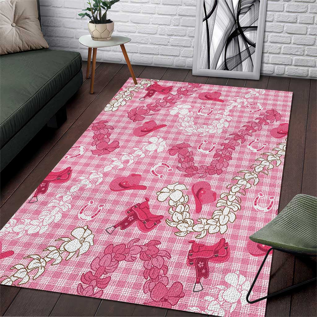 Paniolo Palaka Hawaiian Cowgirl Area Rug - Polynesian Pride
