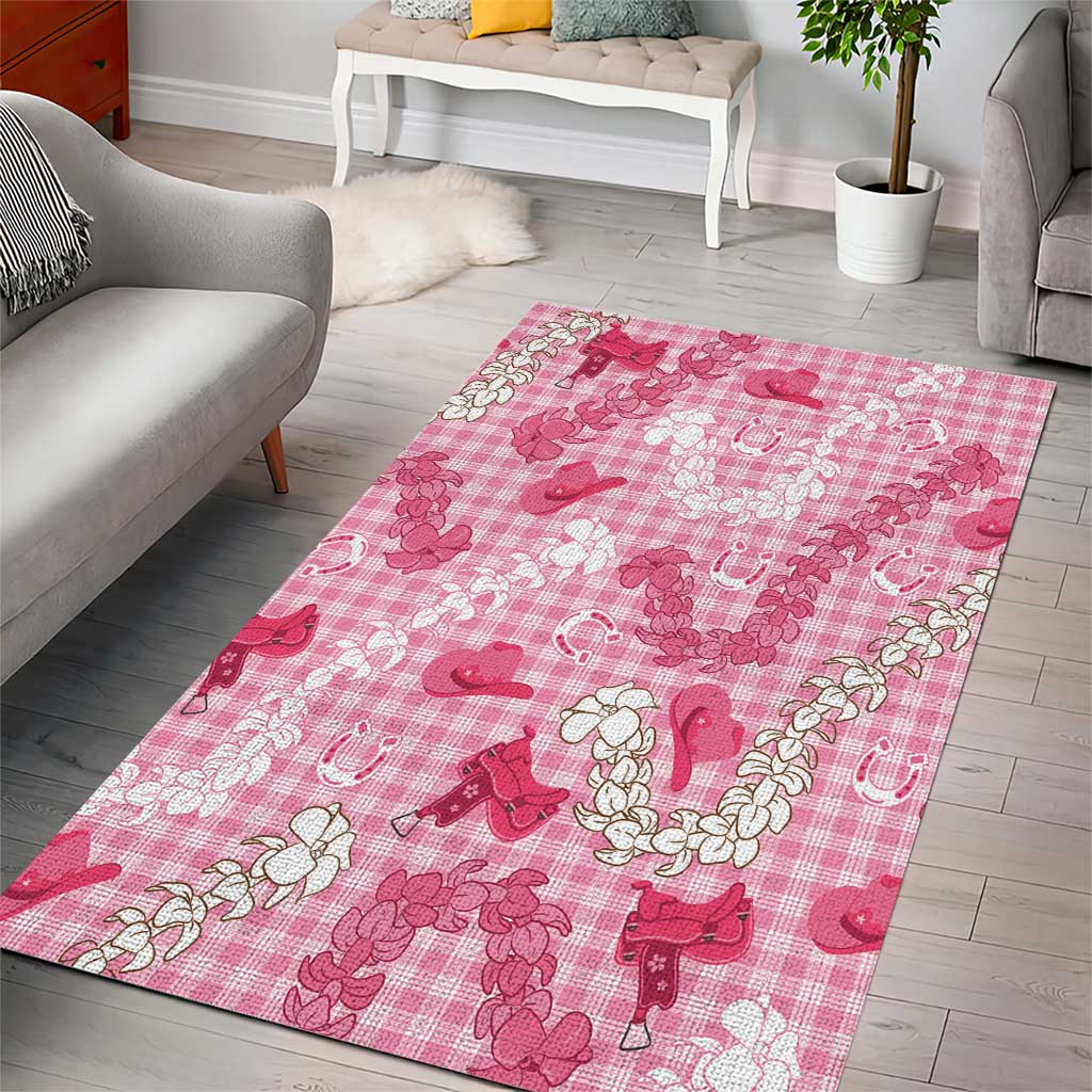 Paniolo Palaka Hawaiian Cowgirl Area Rug - Polynesian Pride