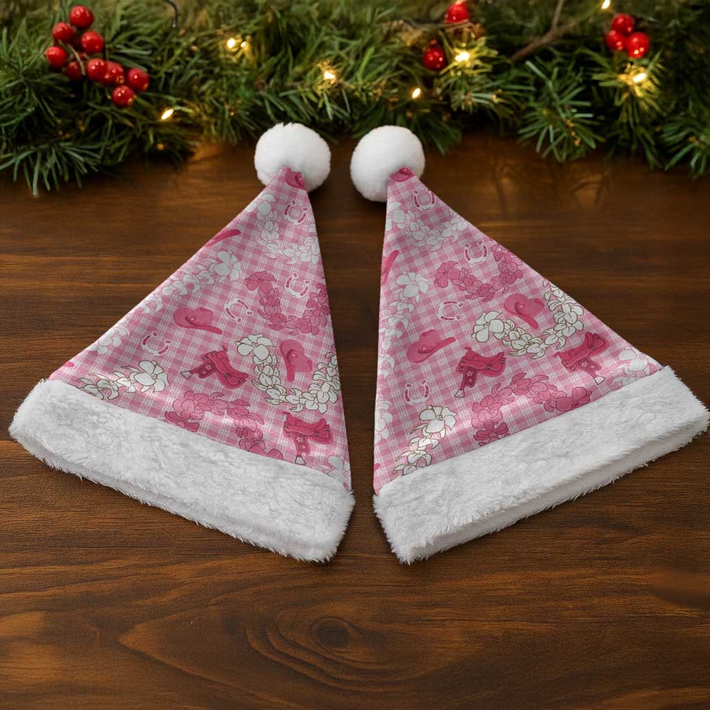 Paniolo Palaka Hawaiian Cowgirl Christmas Santa Hat - Polynesian Pride