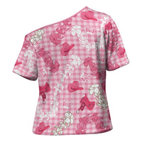 Paniolo Palaka Hawaiian Cowgirl Cross Shoulder Shirt - Polynesian Pride