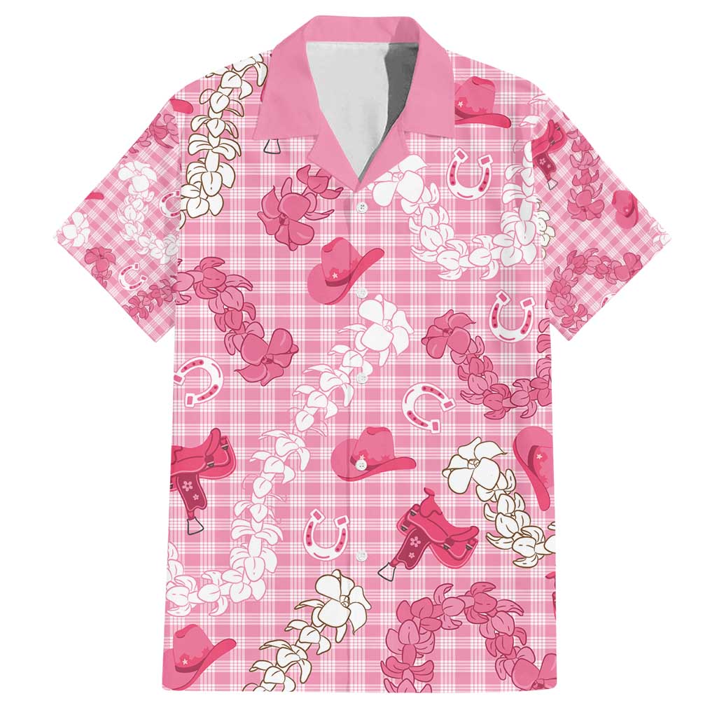 Paniolo Palaka Hawaiian Cowgirl Family Matching Off Shoulder Short Dress and Hawaiian Shirt - Polynesian Pride