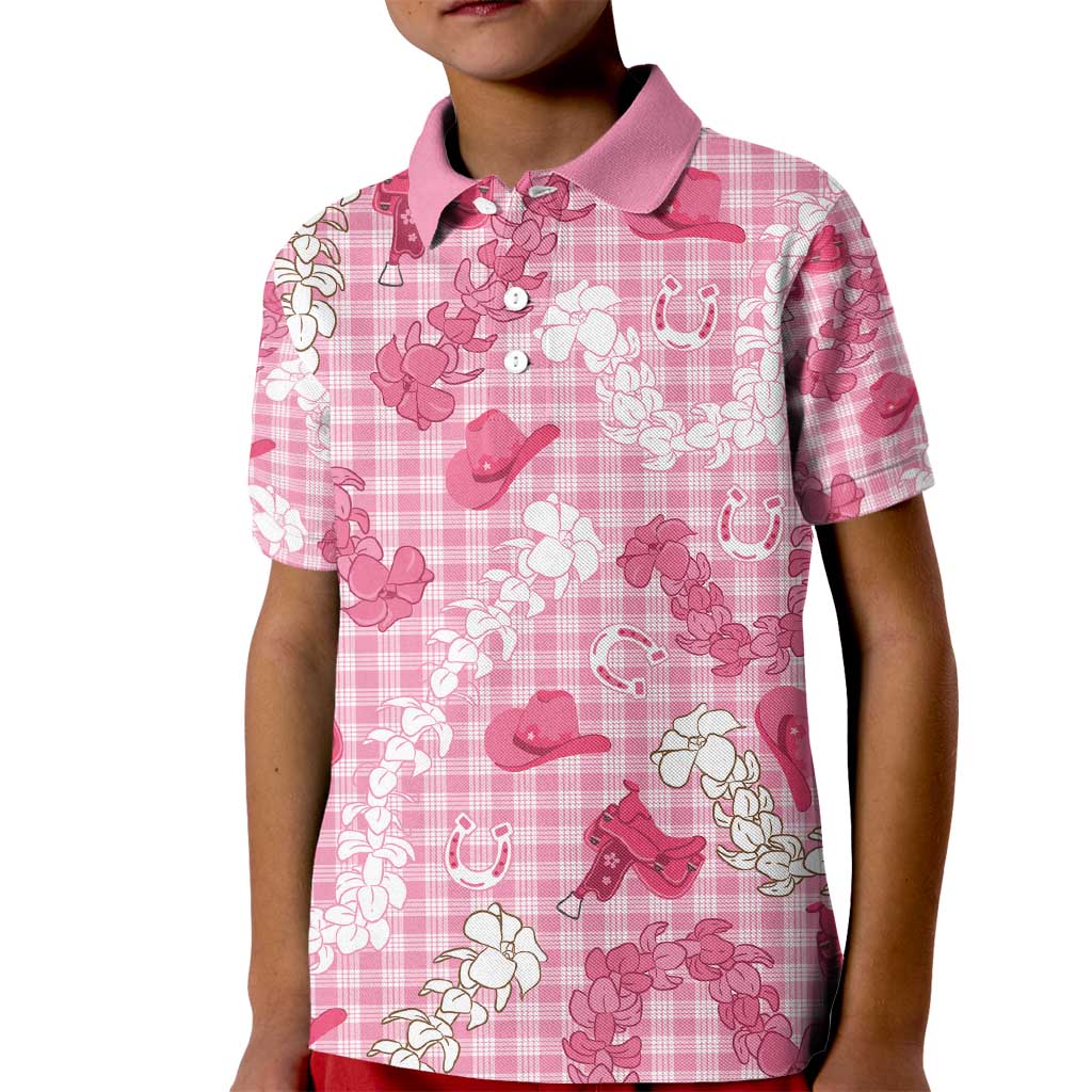 Paniolo Palaka Hawaiian Cowgirl Kid Polo Shirt - Polynesian Pride
