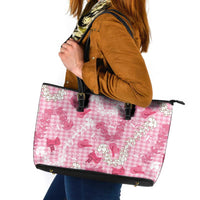 Paniolo Palaka Hawaiian Cowgirl Leather Tote Bag - Polynesian Pride