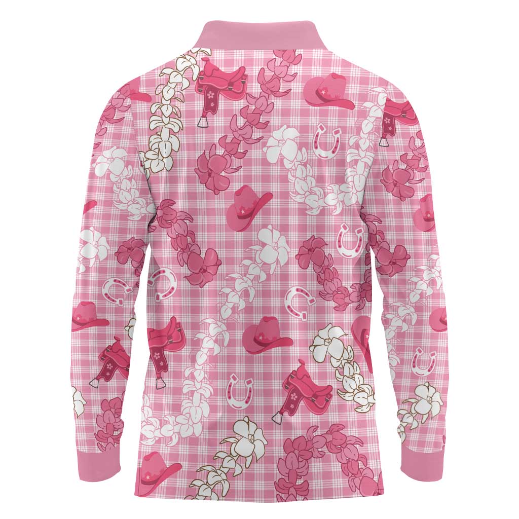 Paniolo Palaka Hawaiian Cowgirl Long Sleeve Polo Shirt - Polynesian Pride