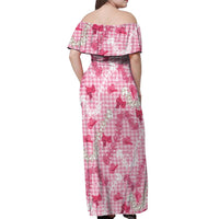 Paniolo Palaka Hawaiian Cowgirl Off Shoulder Maxi Dress - Polynesian Pride