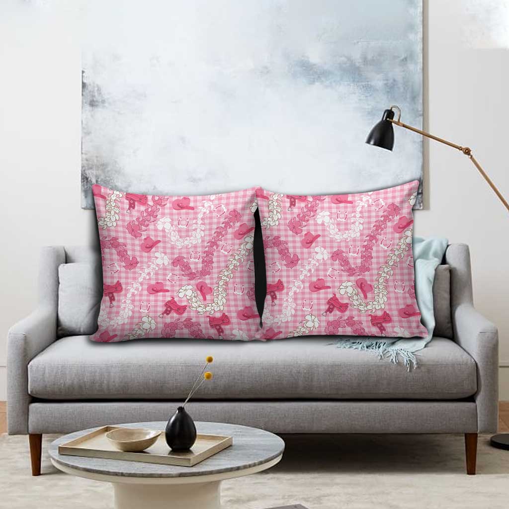 Paniolo Palaka Hawaiian Cowgirl Pillow Cover - Polynesian Pride