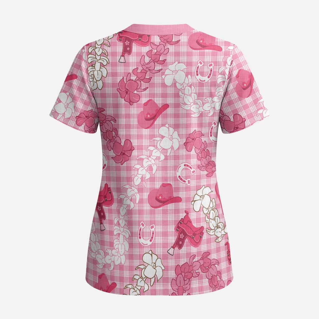 Paniolo Palaka Hawaiian Cowgirl Scrub Top - Polynesian Pride