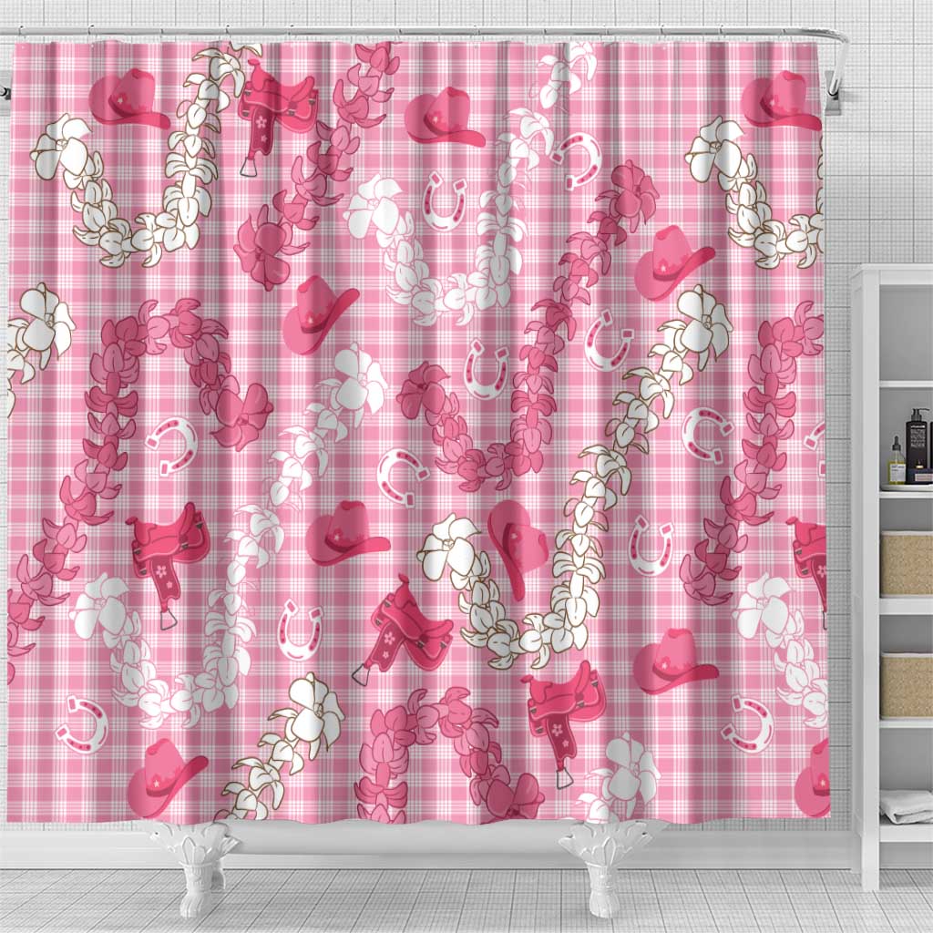Paniolo Palaka Hawaiian Cowgirl Shower Curtain - Polynesian Pride