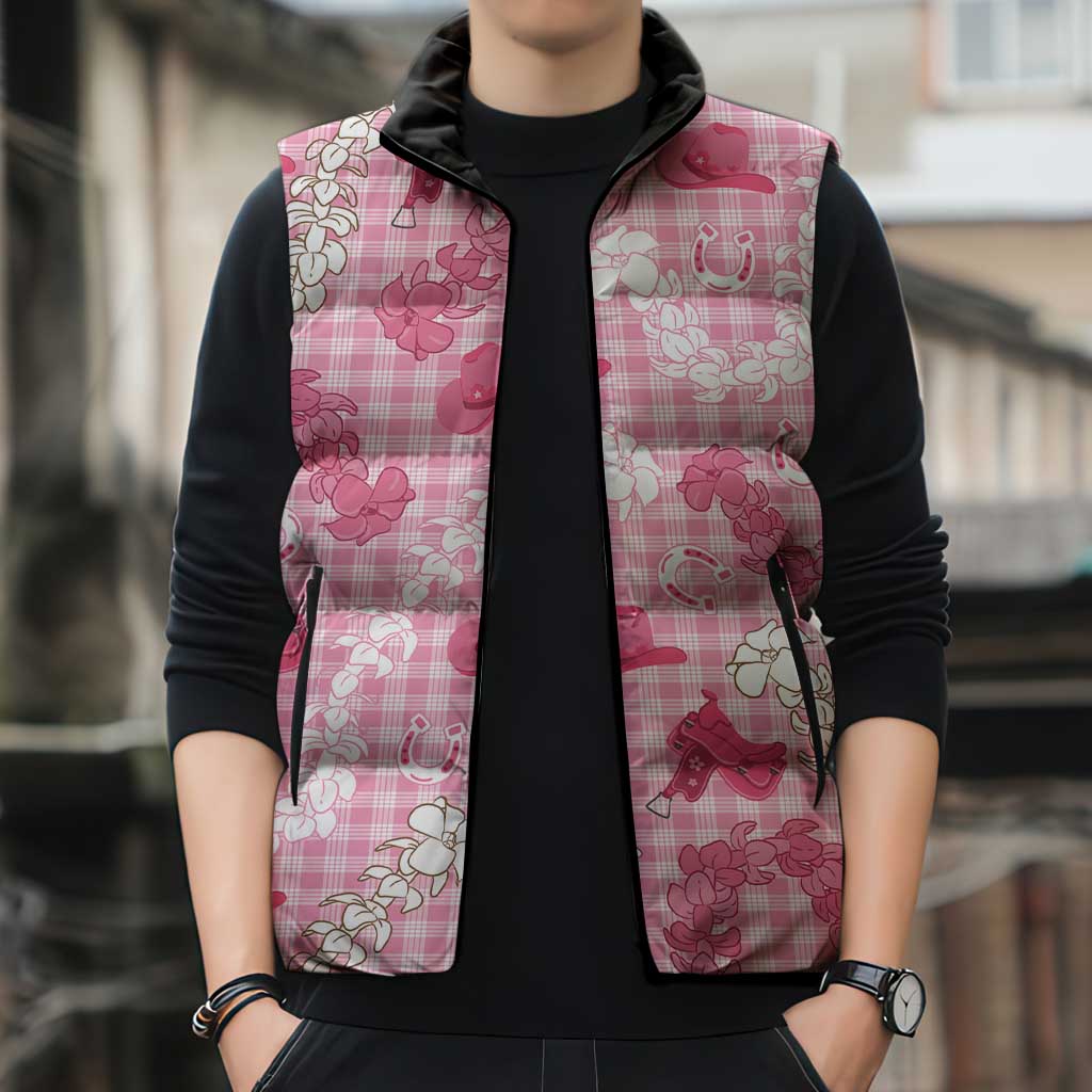 Paniolo Palaka Hawaiian Cowgirl Sleeveless Puffer Jacket - Polynesian Pride