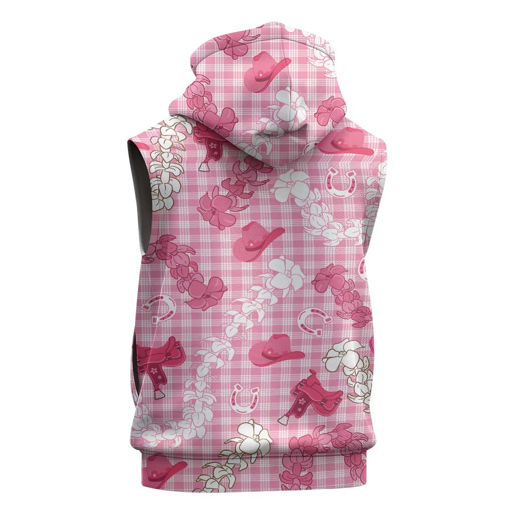 Paniolo Palaka Hawaiian Cowgirl Sleeveless Zip Hoodie - Polynesian Pride