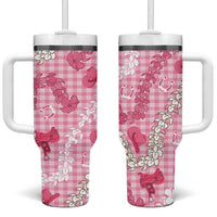 Paniolo Palaka Hawaiian Cowgirl Tumbler With Handle - Polynesian Pride