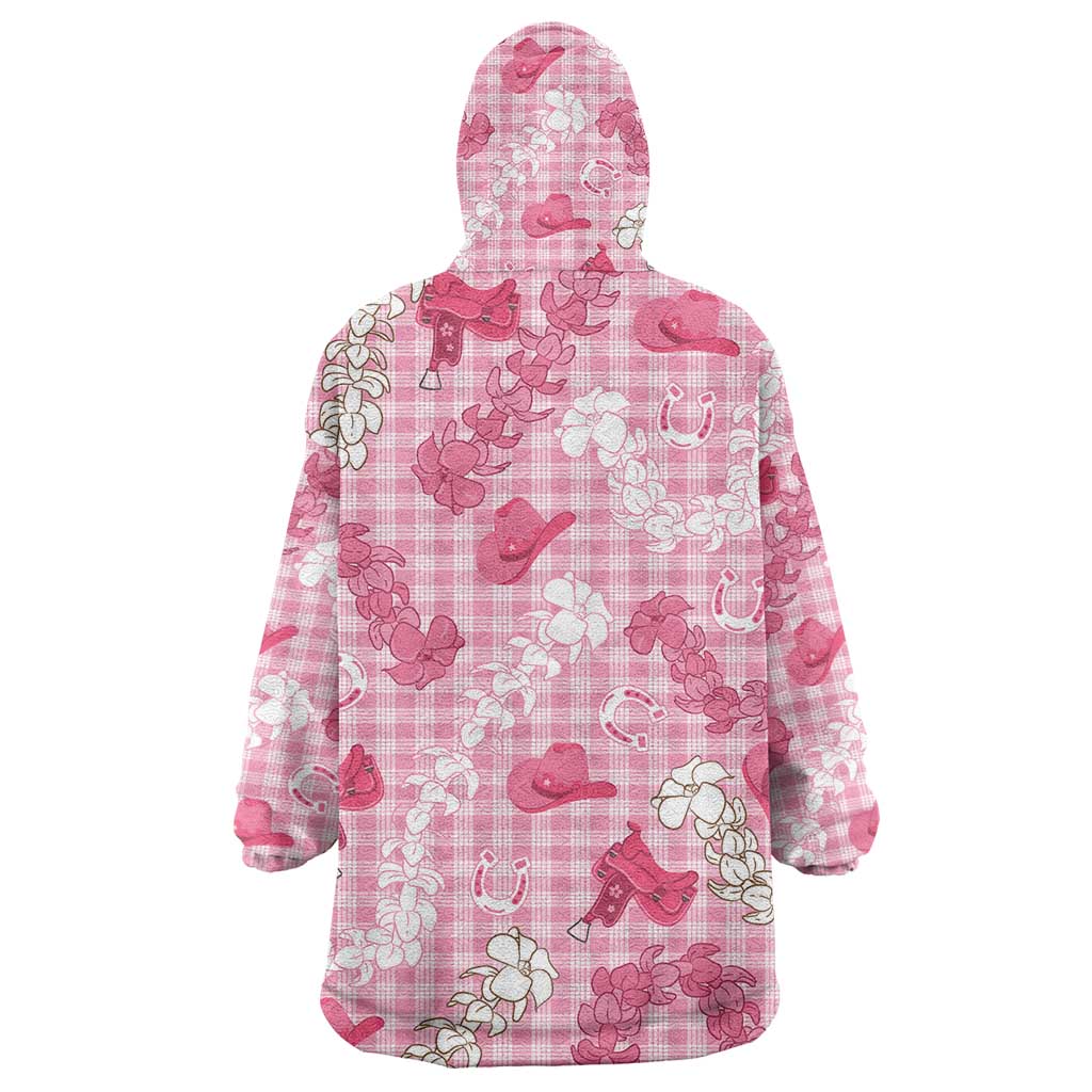 Paniolo Palaka Hawaiian Cowgirl Wearable Blanket Hoodie - Polynesian Pride