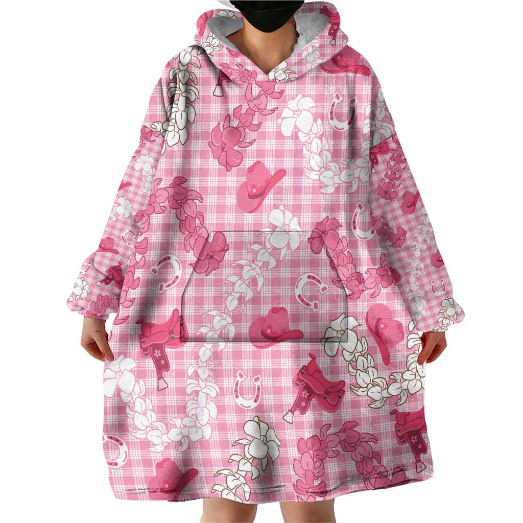 Paniolo Palaka Hawaiian Cowgirl Wearable Blanket Hoodie - Polynesian Pride