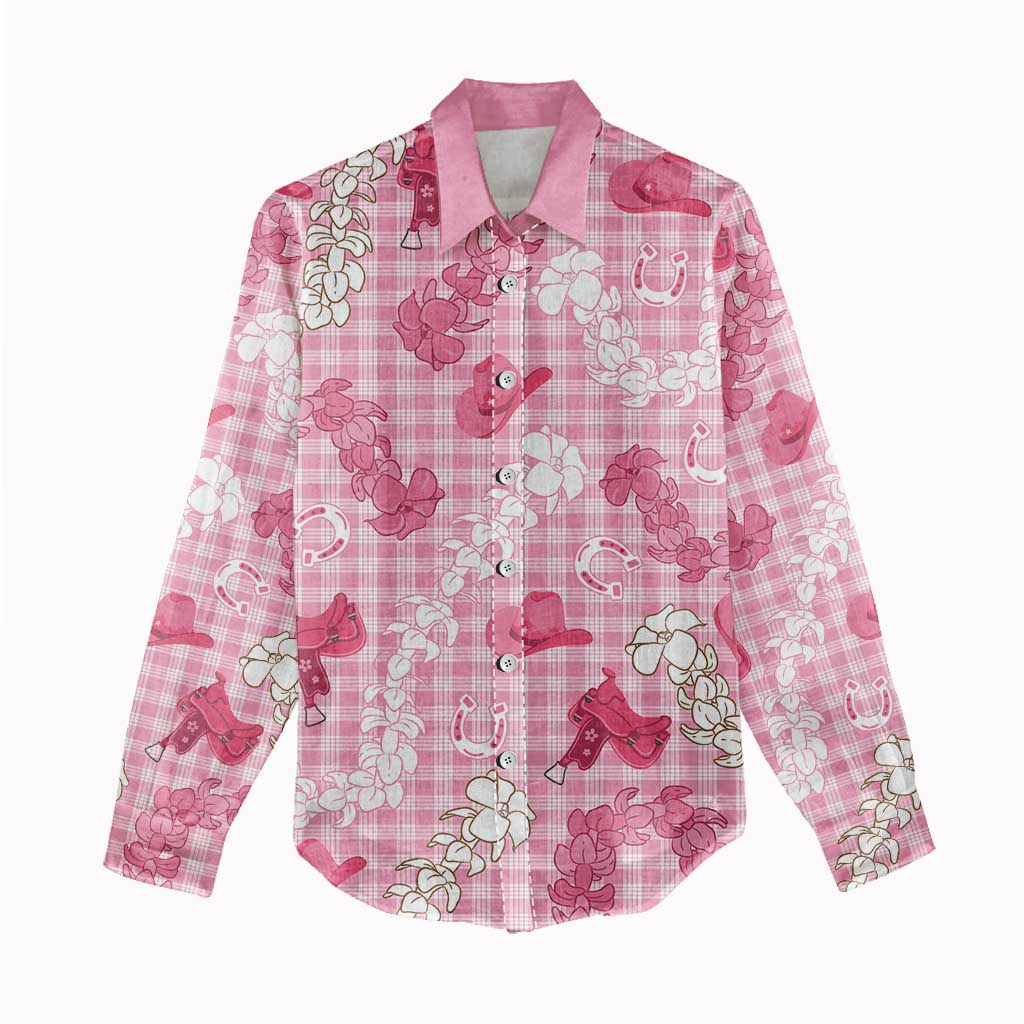 Paniolo Palaka Hawaiian Cowgirl Women Casual Shirt - Polynesian Pride