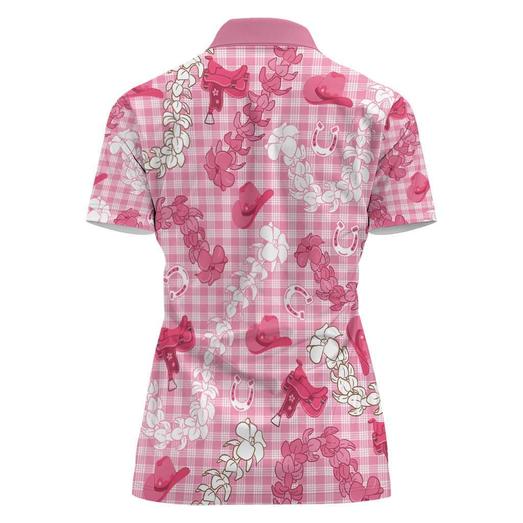 Paniolo Palaka Hawaiian Cowgirl Women Polo Shirt - Polynesian Pride