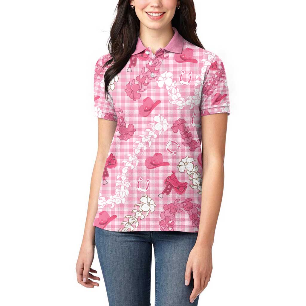 Paniolo Palaka Hawaiian Cowgirl Women Polo Shirt - Polynesian Pride