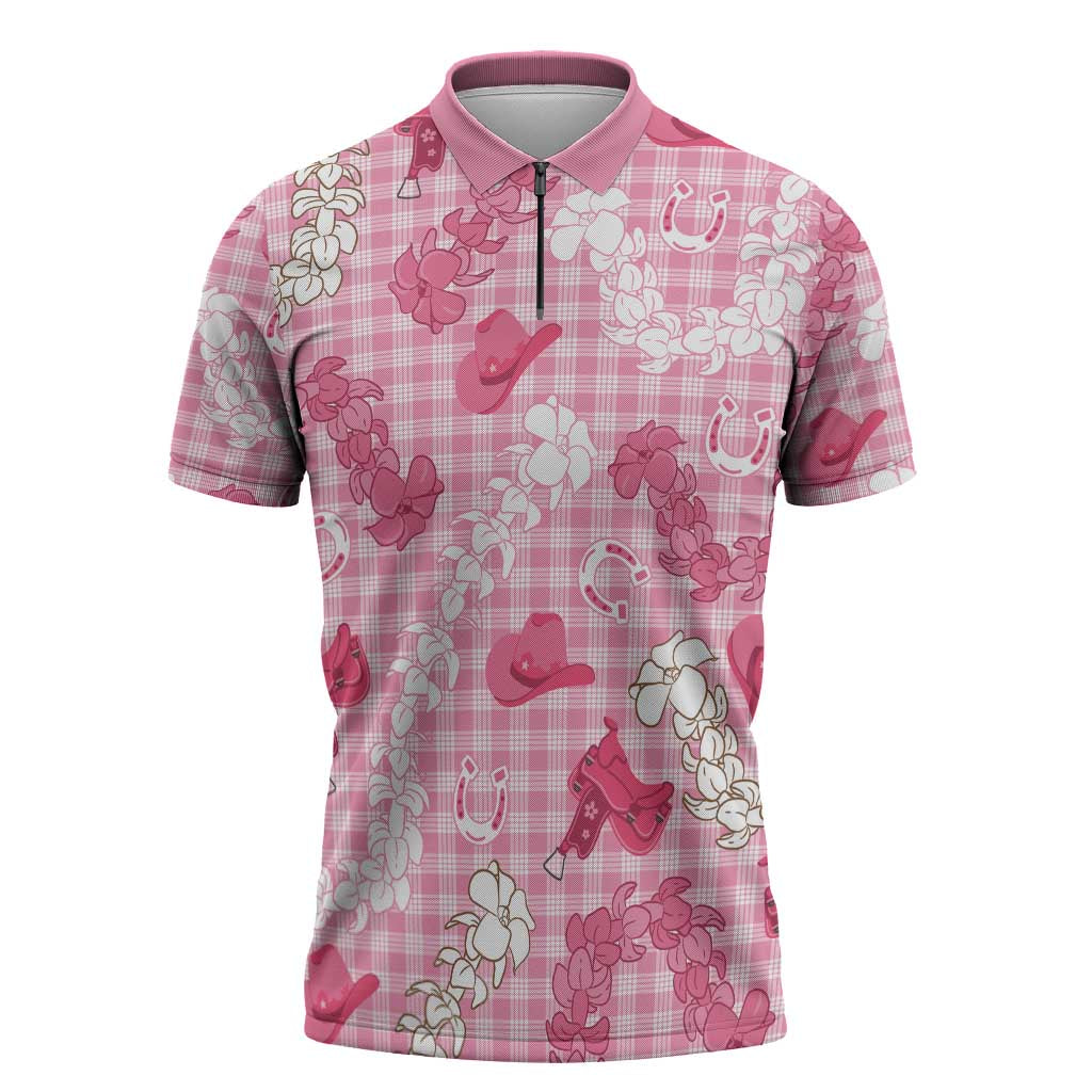 Paniolo Palaka Hawaiian Cowgirl Zipper Polo Shirt - Polynesian Pride