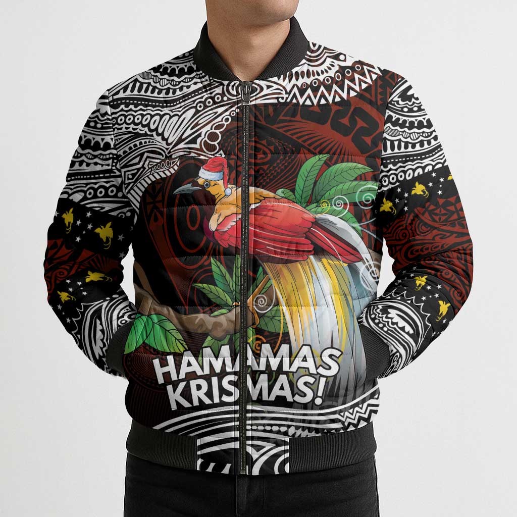 Papua New Guinea Christmas Bomber Puffer Jacket - Polynesian Pride