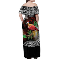 Papua New Guinea Christmas Family Matching Off Shoulder Maxi Dress and Hawaiian Shirt - Polynesian Pride