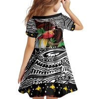 Papua New Guinea Christmas Kid Short Sleeve Dress - Polynesian Pride