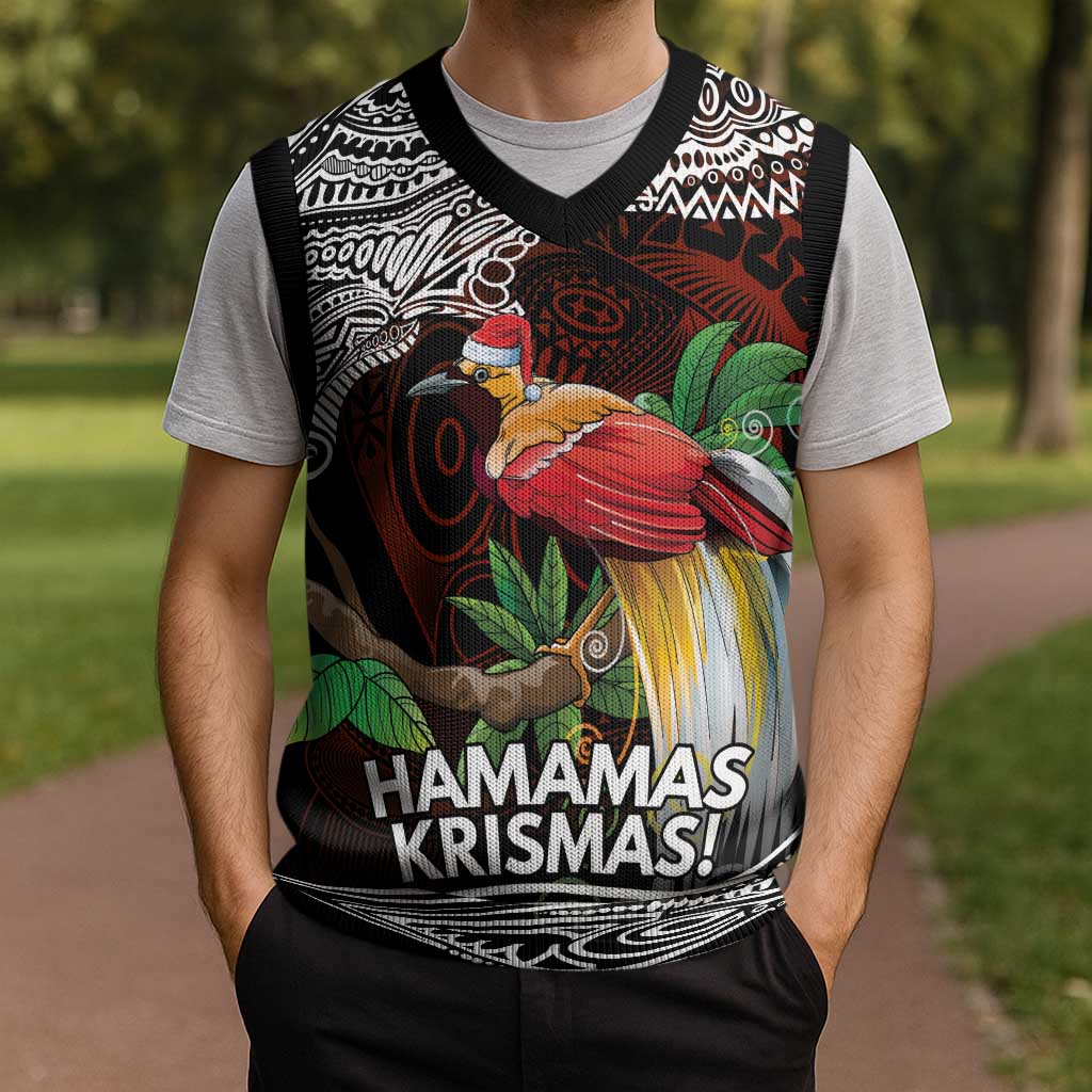 Papua New Guinea Christmas Knitted V-Neck Vest - Polynesian Pride
