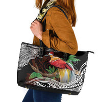 Papua New Guinea Christmas Leather Tote Bag - Polynesian Pride