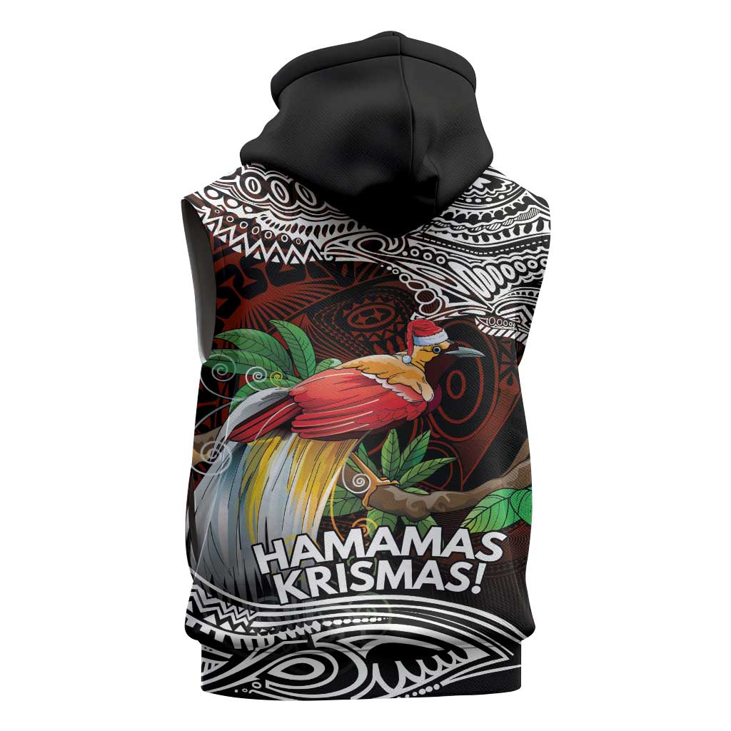 Papua New Guinea Christmas Sleeveless Zip Hoodie - Polynesian Pride