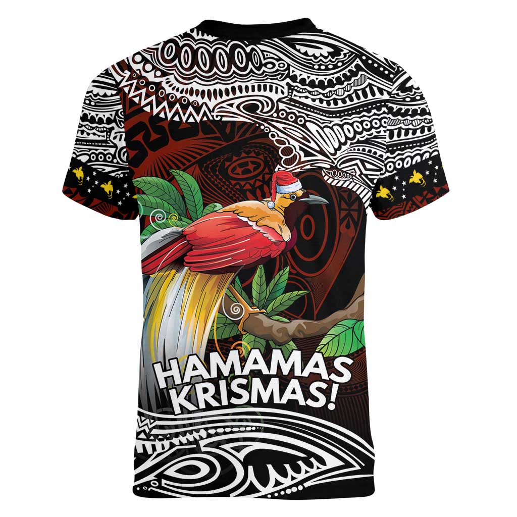 Papua New Guinea Christmas Women V-Neck T-Shirt - Polynesian Pride