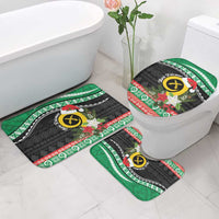 Vanuatu Pig's Tusk Meri Krismas! Bathroom Set Vanuatuan Sand Drawing Pattern - Polynesian Pride