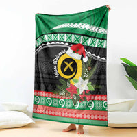 Vanuatu Pig's Tusk Meri Krismas! Blanket Vanuatuan Sand Drawing Pattern - Polynesian Pride
