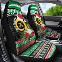 Vanuatu Pig's Tusk Meri Krismas! Car Seat Cover Vanuatuan Sand Drawing Pattern - Polynesian Pride