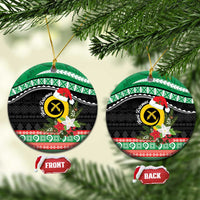 Vanuatu Pig's Tusk Meri Krismas! Ceramic Ornament Vanuatuan Sand Drawing Pattern - Polynesian Pride